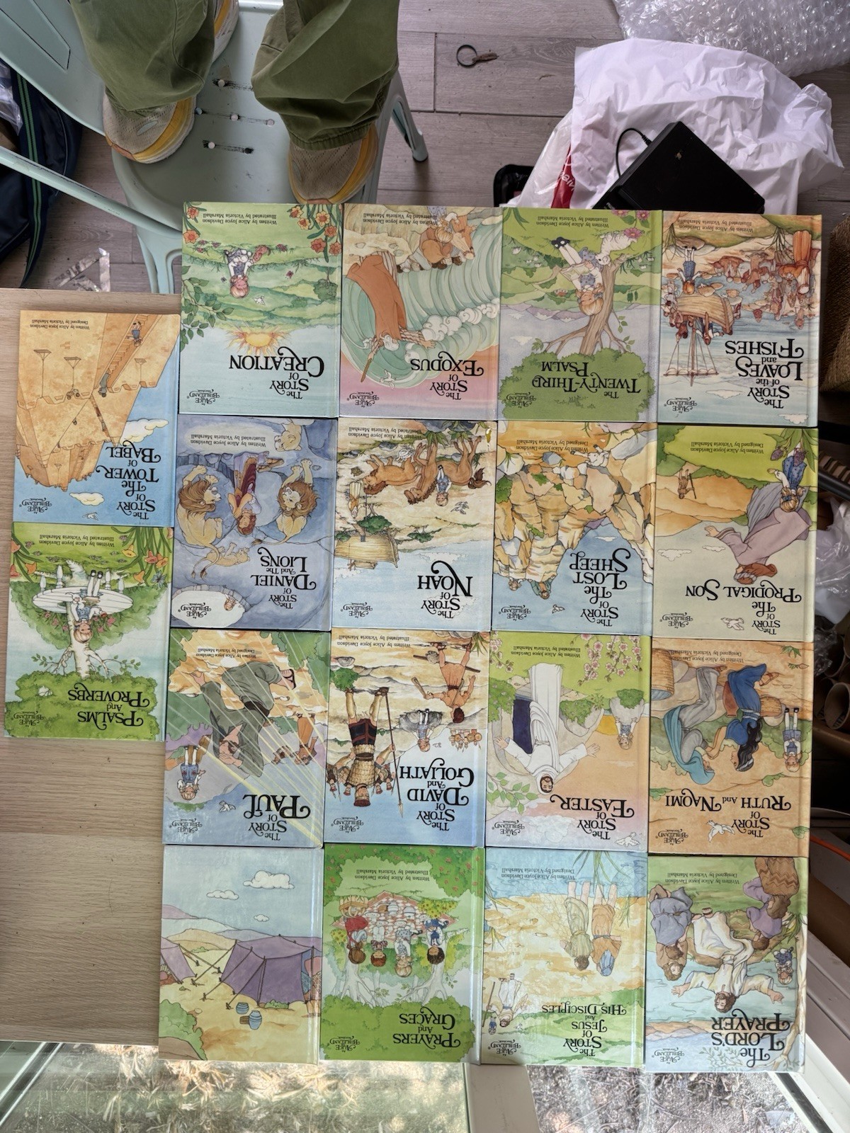 Davidson ALICE IN BIBLELAND Series Vintage 1980s HC Kids Book Lot of 18