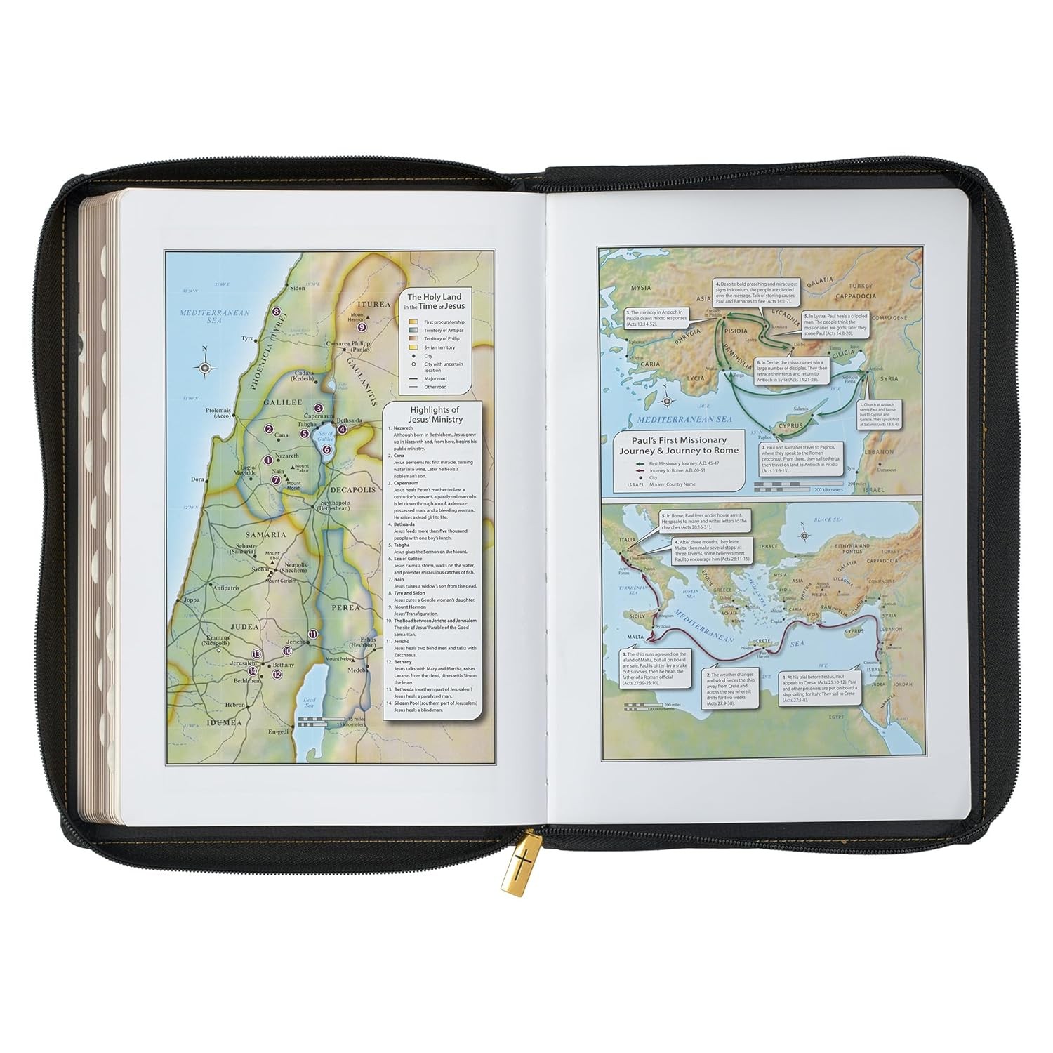 KJV Large Print Thinline Bible Black Zipper Indexed BRAND NEW in Shrink Wrap!!!