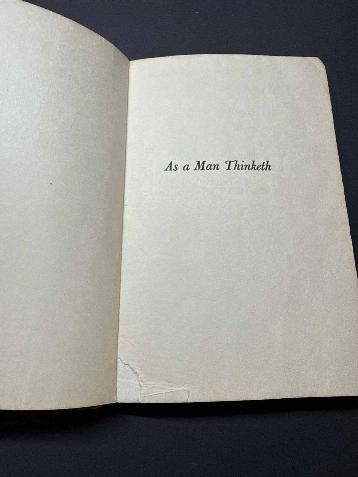 RARE James Allen As a Man Thinketh Hardcover Grosset & Dunlap English Self-Help