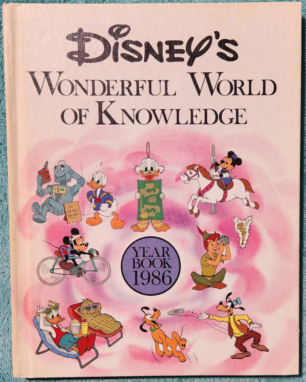 Disney’s Wonderful World Of Knowledge 1986 Yearbook Hardcover 126 Pages