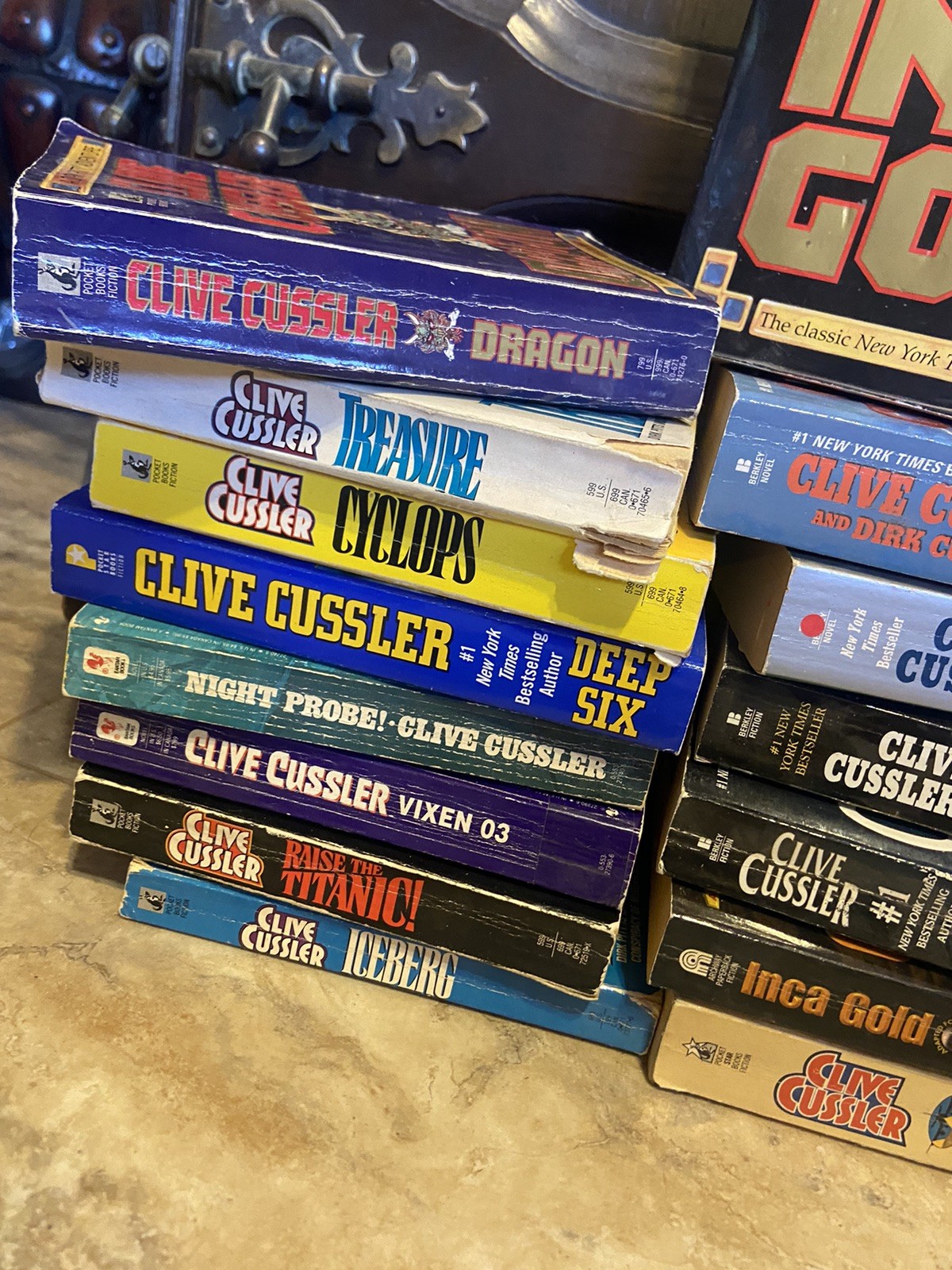 Clive Cussler 14 Book Lot Dirk Pitt Treasure Sea Adventure Novels 14 In Set