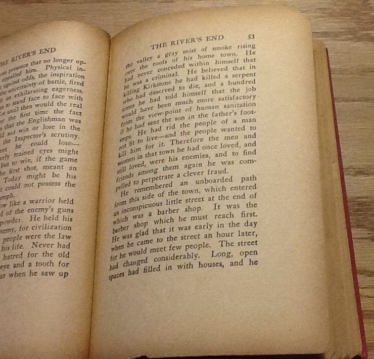 The Rivers End, Curwood, Hc, 303 Pages, 1919