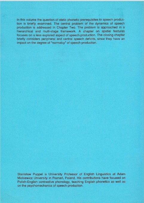 The Dynamics of Speech Production : Bamberg Studies in English Linguistics