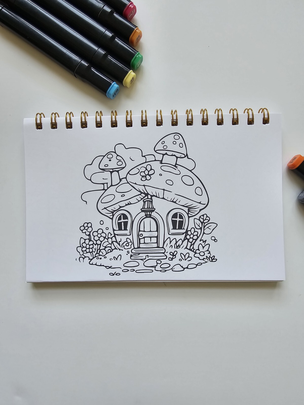 Whimsical Homes Coloring Book 8.5 X 5.5 In A5 Coloring Book For Adults And Kids.