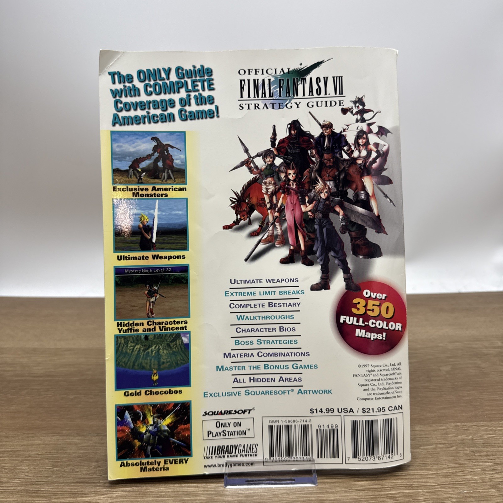 Official Final Fantasy VII Strategy Guide by David Cassady – 1997 PB PlayStation