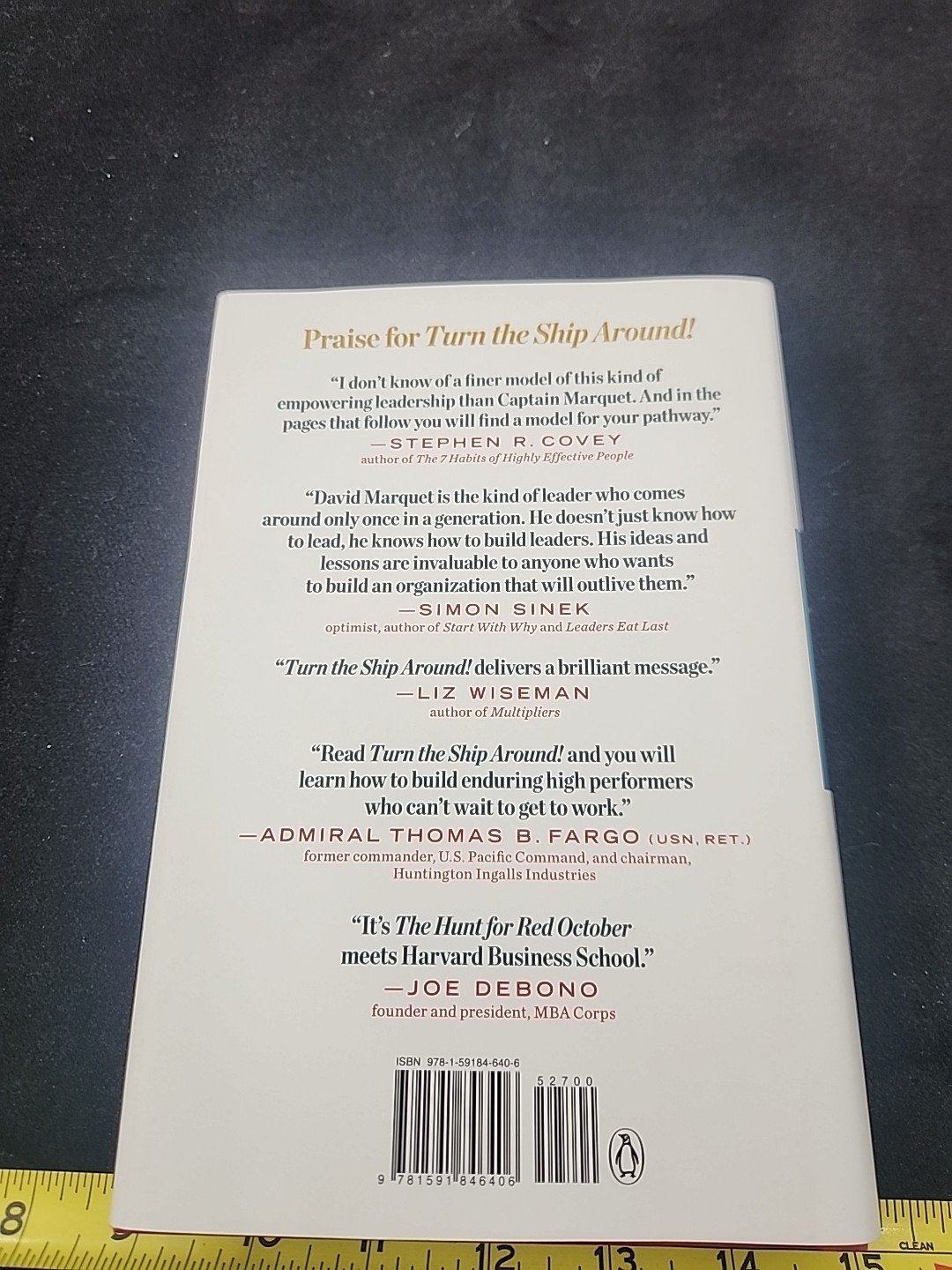 Turn the Ship Around! L. David Marquet Hardcover Leadership Navy Business