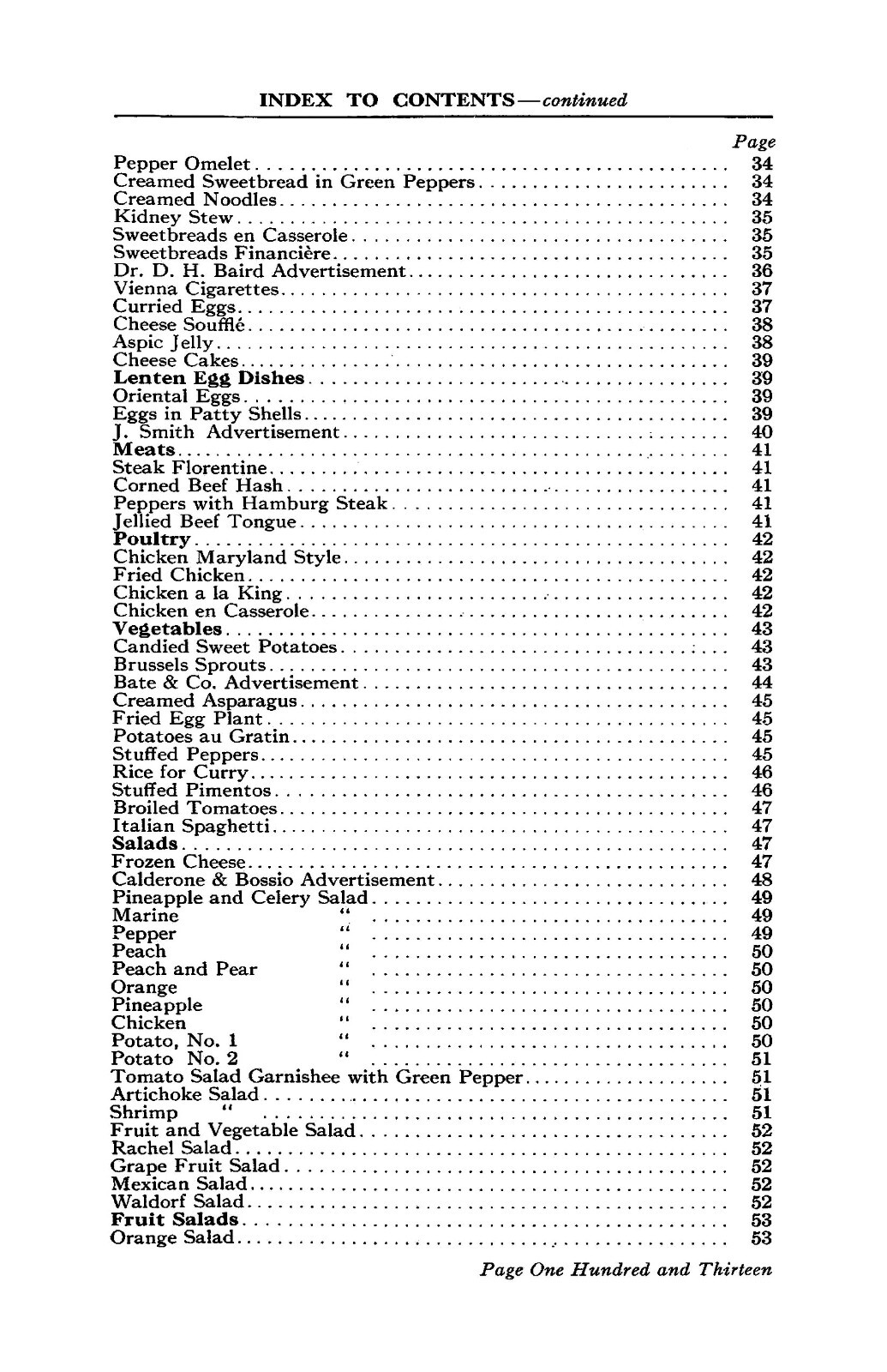 1915 Government House Vintage Cook Book 120 Pages
