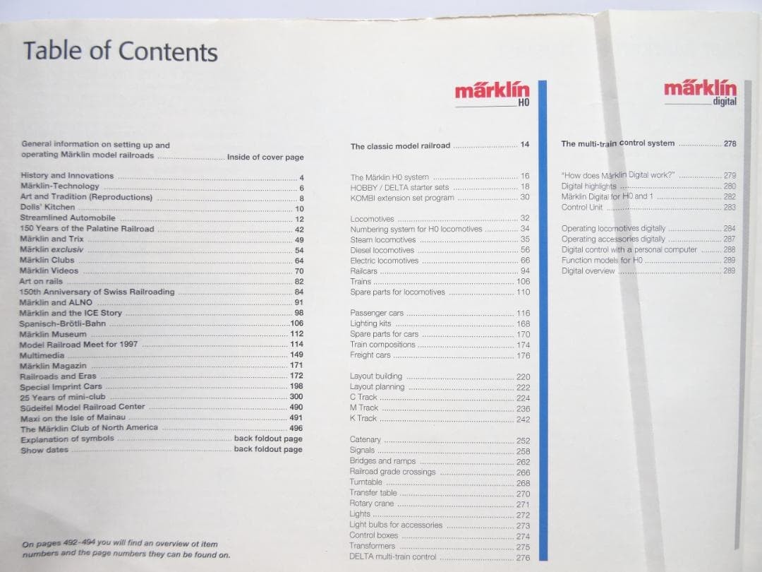 Märklin Model Railway Catalog 1997/98 Books, 496 pages,