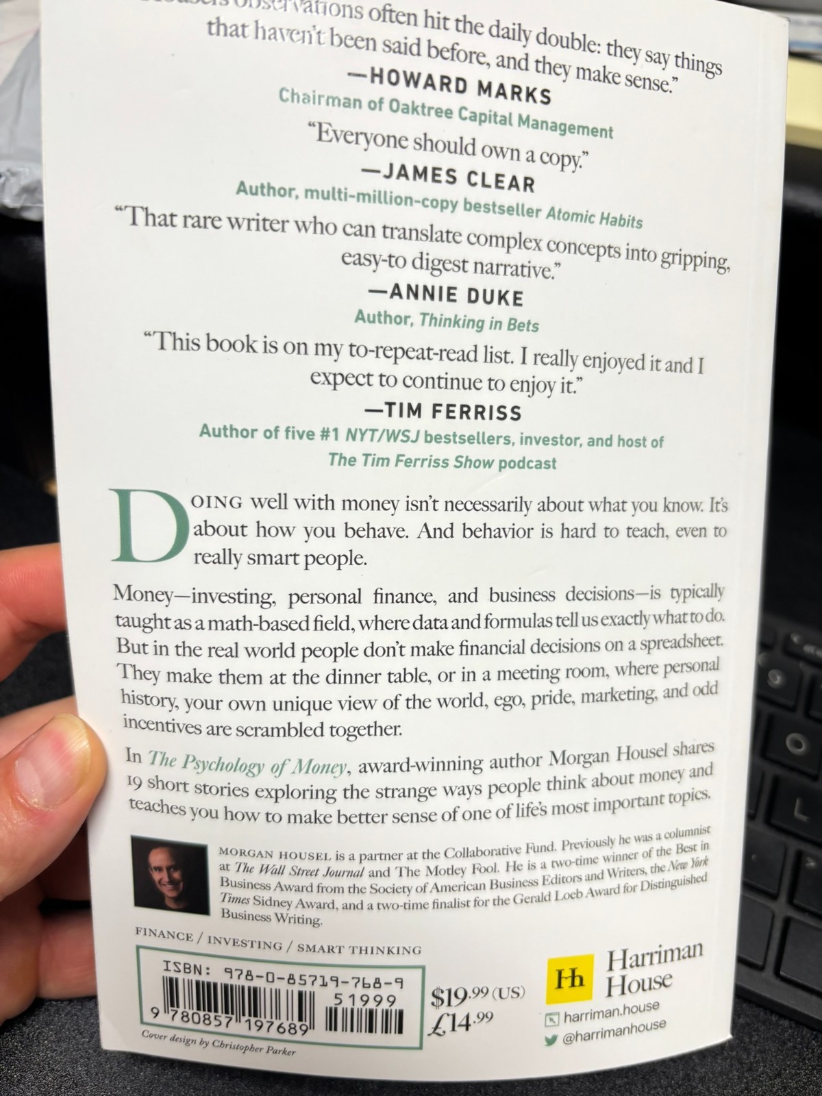 The physcology of money by Morgan Housel over six million copies sold .