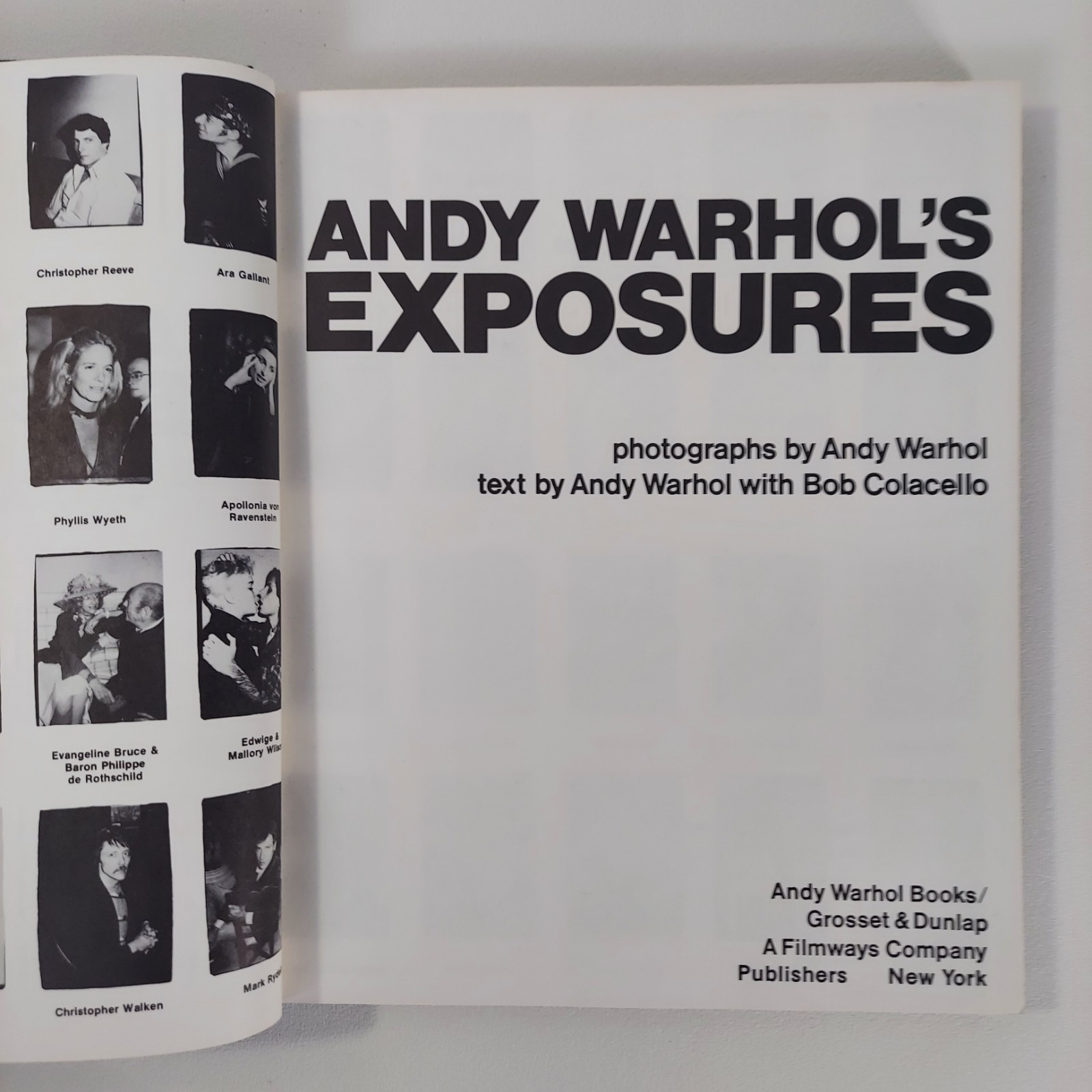 Andy Warhols Exposures 1979 1st Edition & Print Hard Cover Bob Colacello Pop Art
