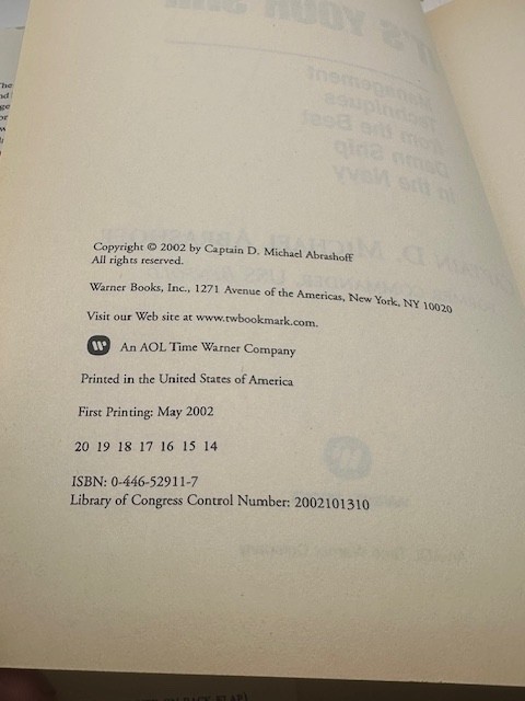 It’s Your Ship Signed by Capt. D. Michael Abrashoff