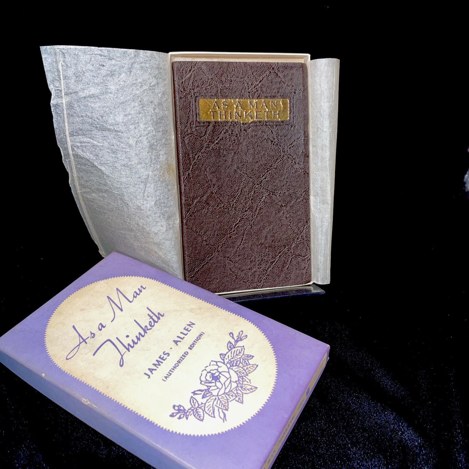 As A Man Thinketh, by James Allen, RARE Leather Authorized Edition Booklet w/Box