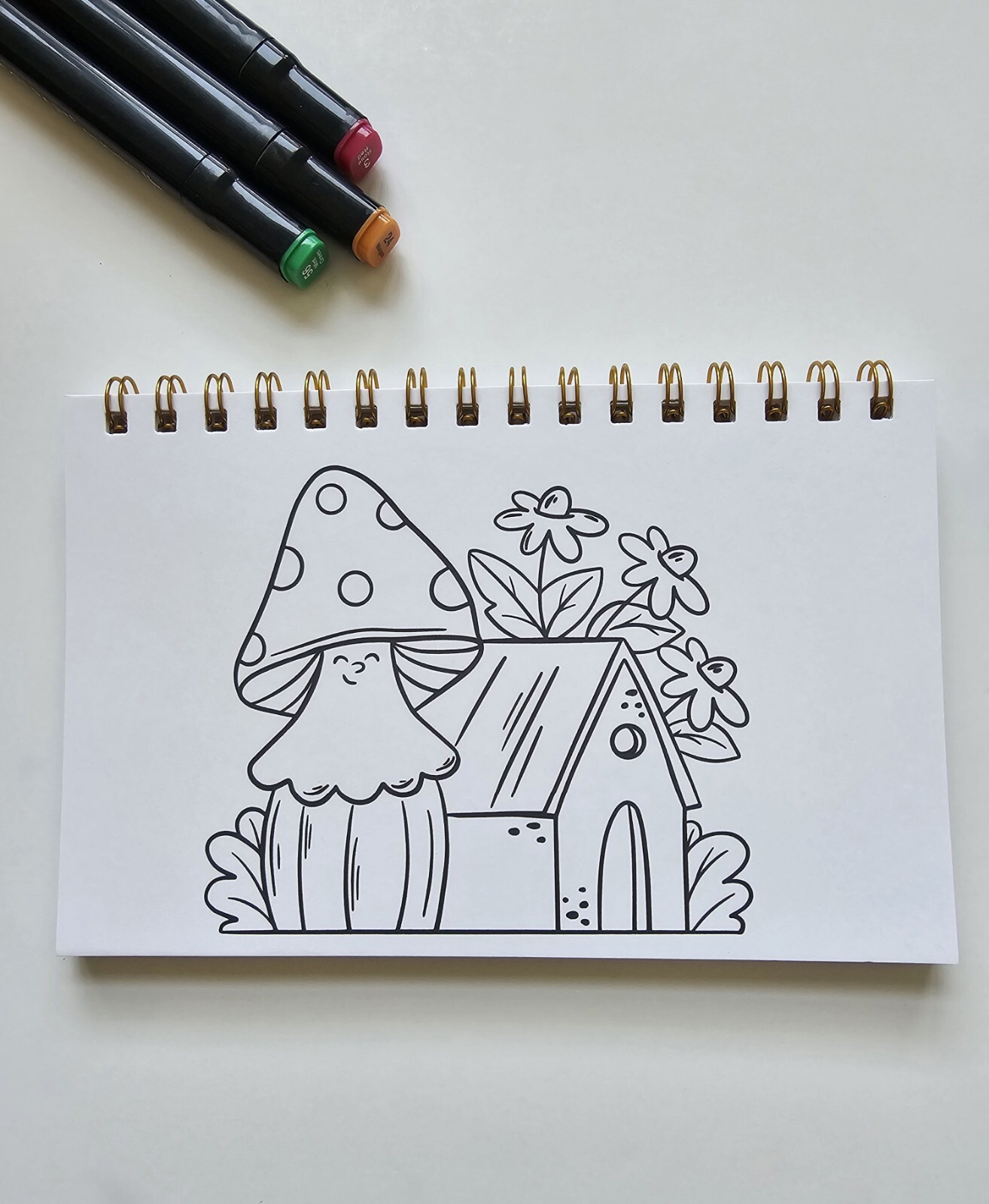 Whimsical Homes Coloring Book 8.5 X 5.5 In A5 Coloring Book For Adults And Kids.
