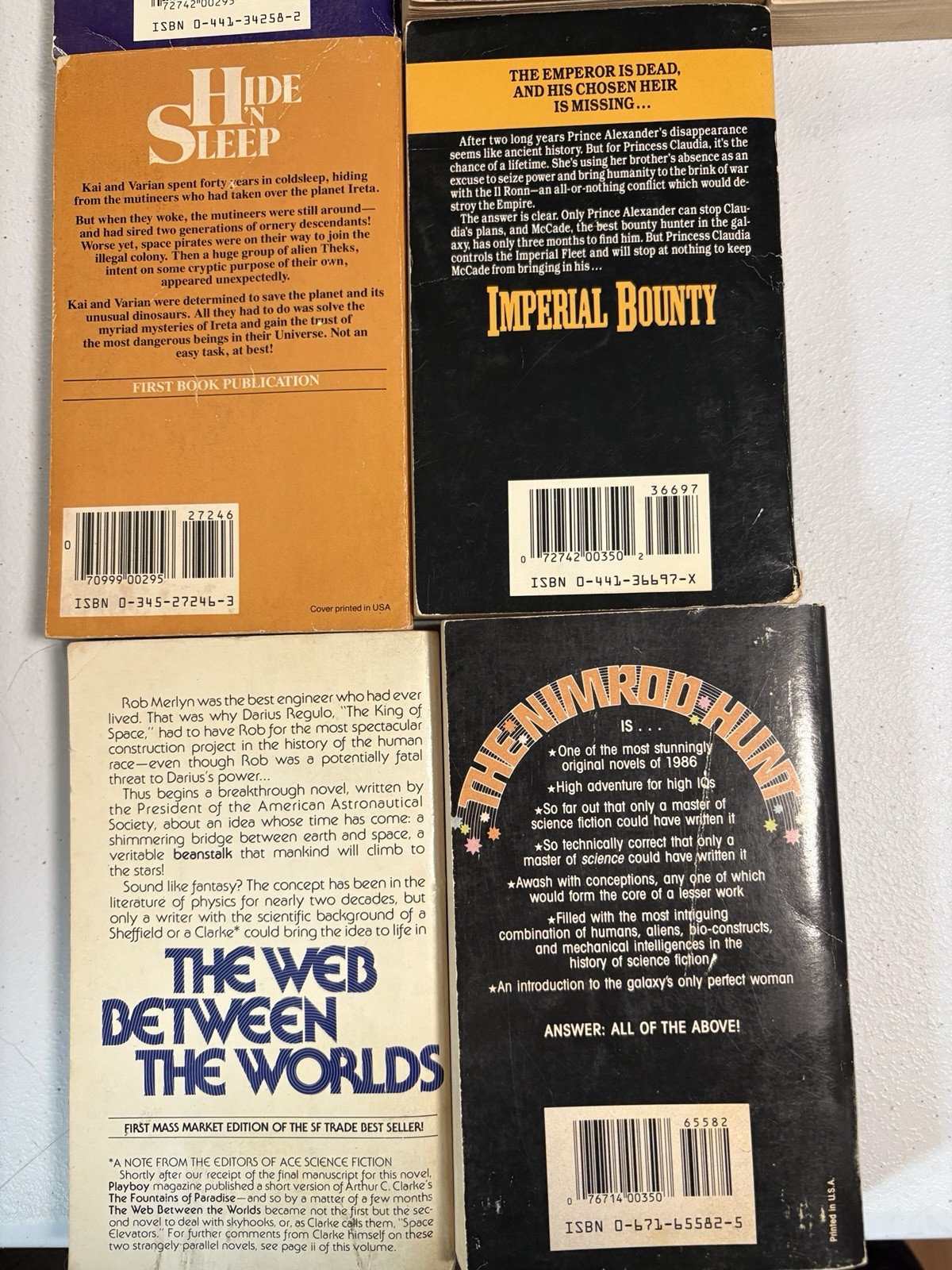 Vintage Sci-Fi Book Lot 16 paperback 1980s Fantasy Adventure Action Futuristic