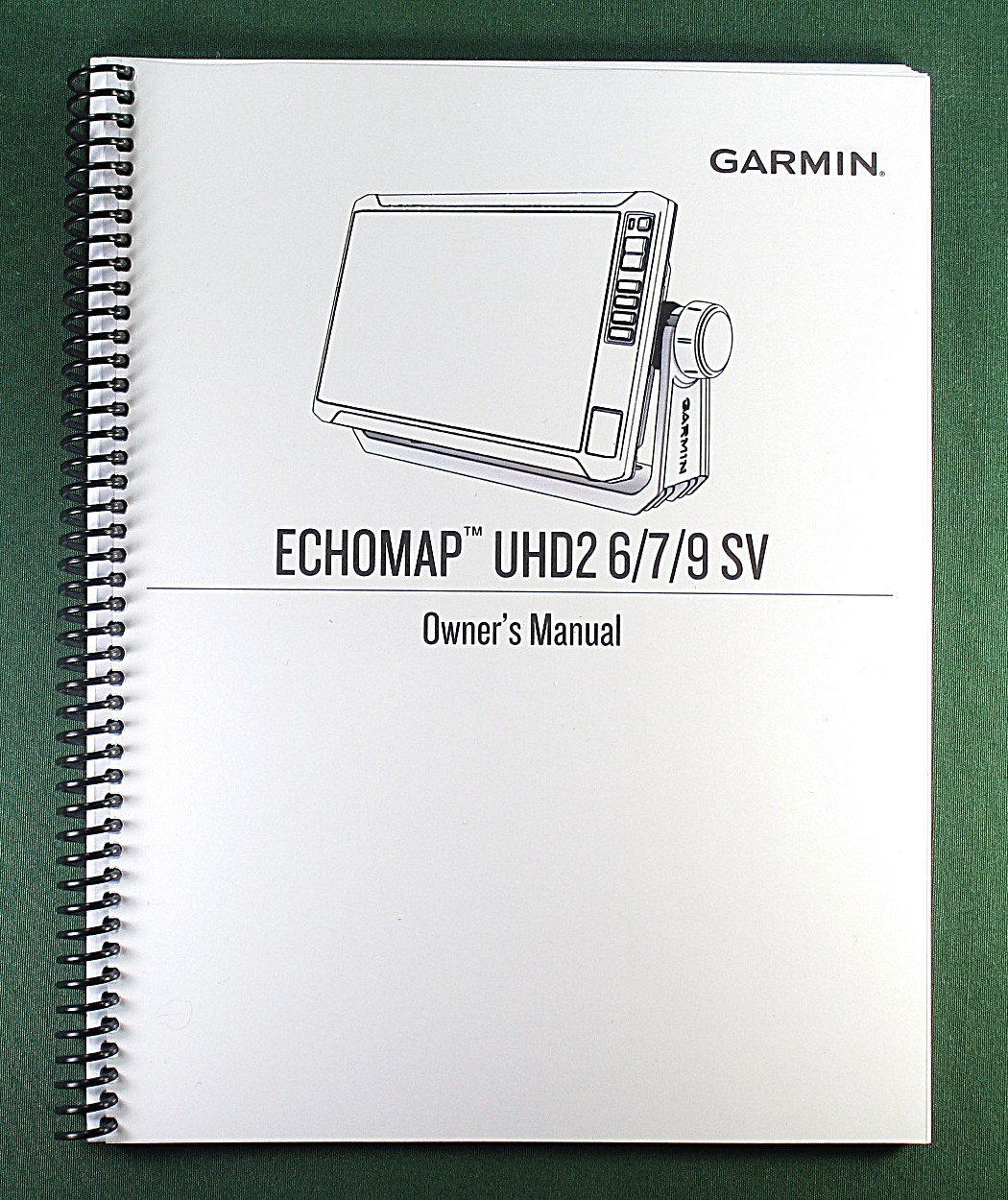 Garmin Echomap UHD2 93sv Owner’s Manual: Full Color 180 Pages & Clear Covers