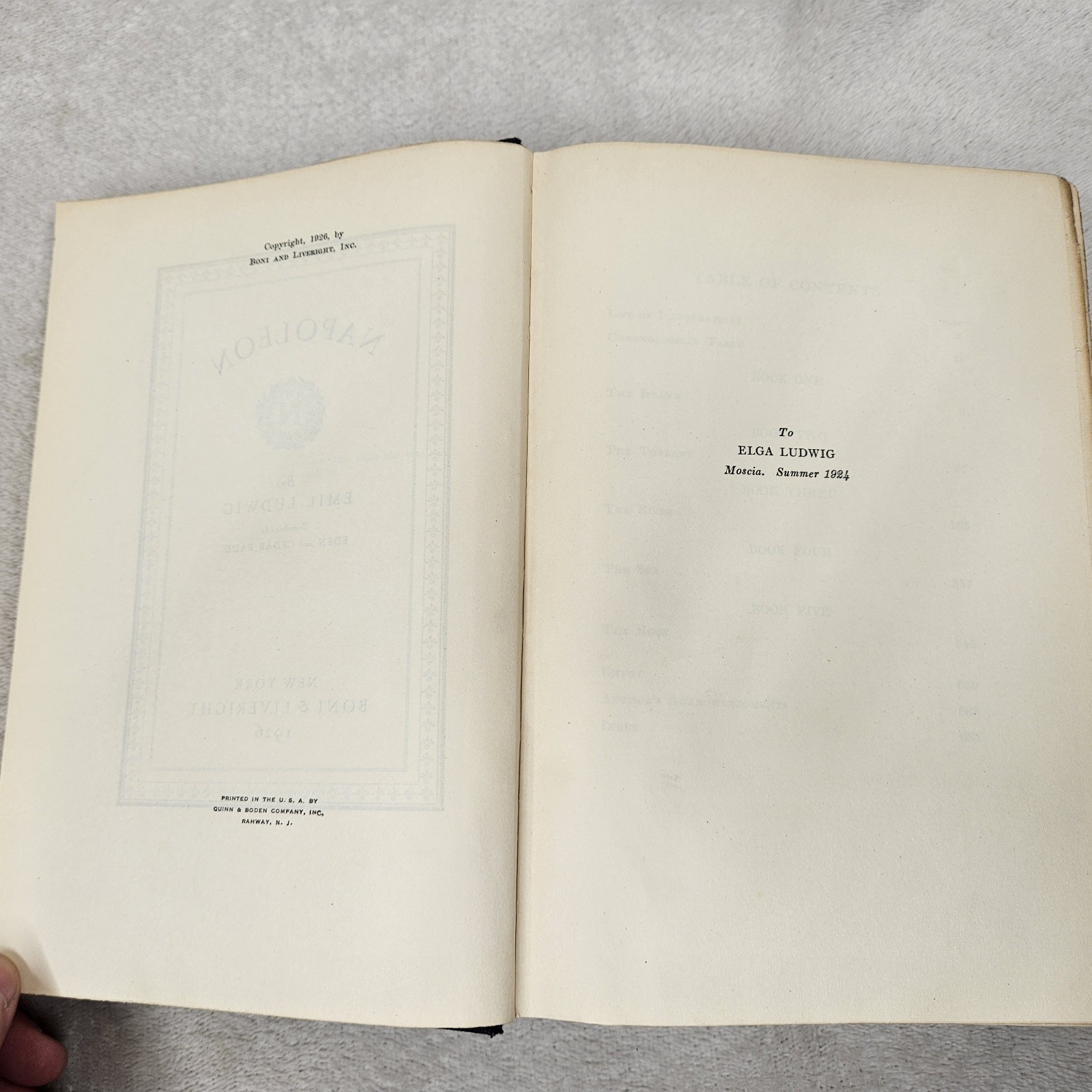 1926 Napoleon By Emil Ludwig Boni & Liveright Hardcover Book 1-5 In One