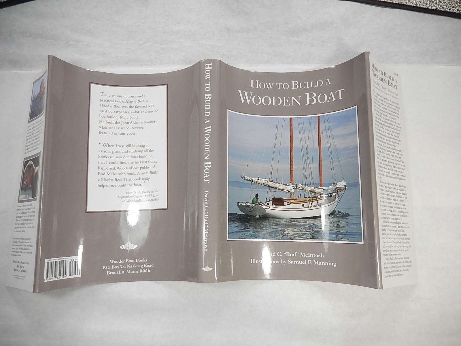 How to Build a Wooden Boat by David C. McIntosh, 1987, Hardcover & DJ