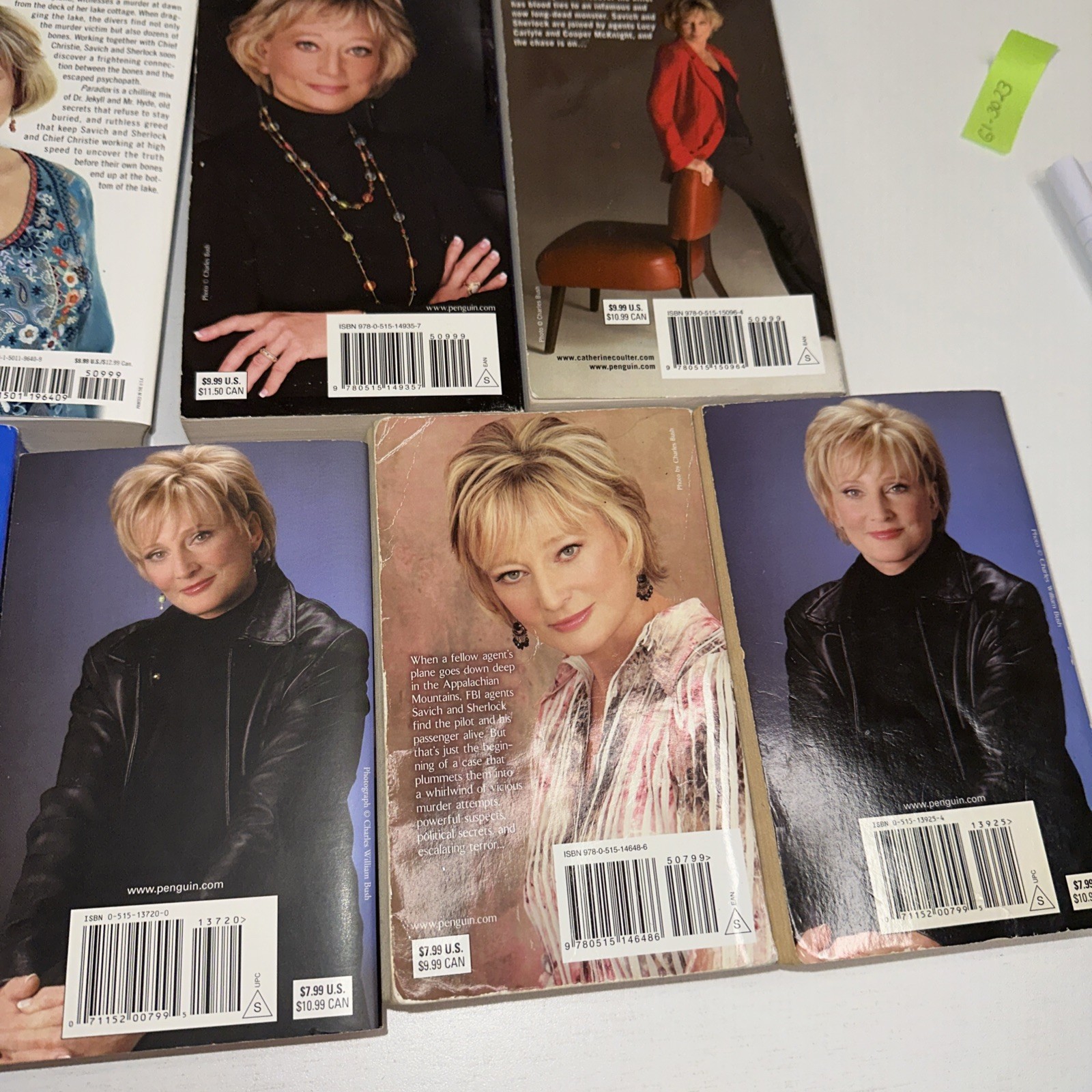 LOT OF 9 CATHERINE COULTER SUSPENSE NOVELS 8 in the FBI Thriller Series+1 Other
