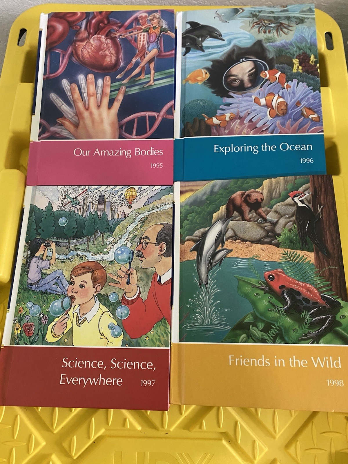 4 Childcraft Vintage Annual Series 1995-1998 Hardcover Educational By World Book