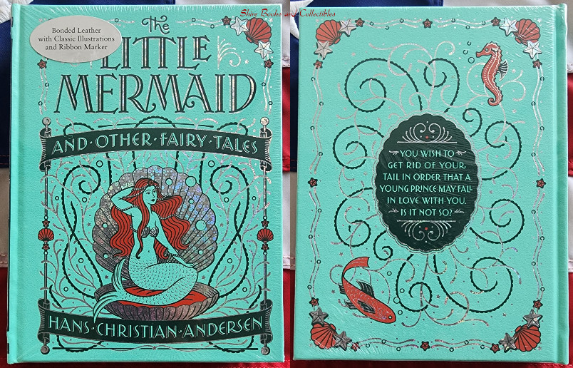 Set of 14 Bonded Leather Hardcover Children Books Peter Pan Alice Little Mermaid