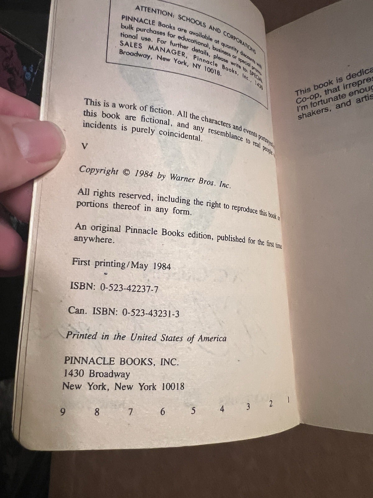 V by A.C. Crispin 1984 1st Edition TV MiniSeries SciFi PB Signed by A.C. Crispin