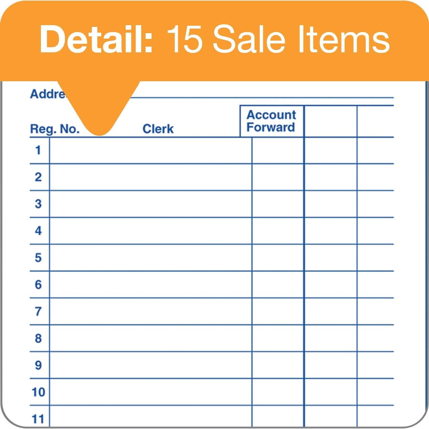 Elegant Carbonless Sales Order Book – 2-Part, 50 Sets, 3-11/32 x 5-5/8 Inches