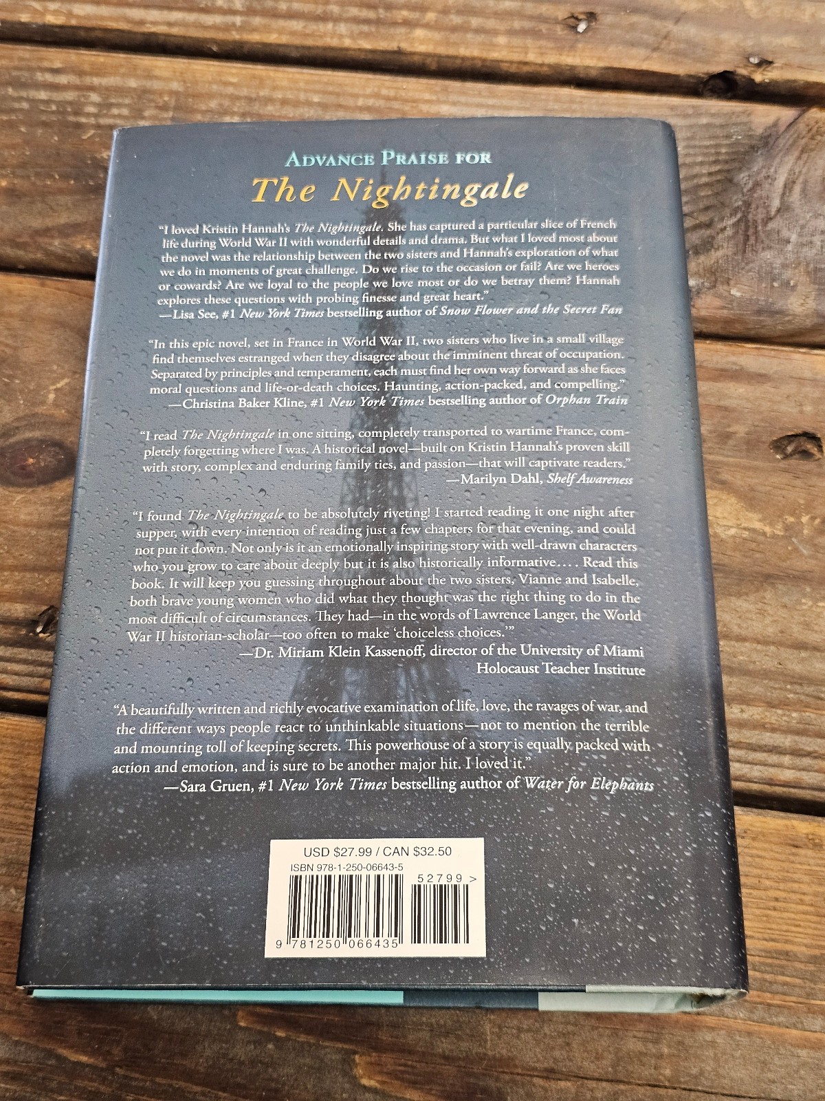 The Nightingale, SIGNED, Kristin Hannah 2016 ST. Martin’s Press First Printing