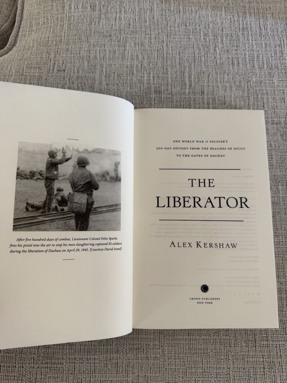 Alex Kershaw The Liberator HC DJ 1st Ed WWII Sicily to Dachau VG