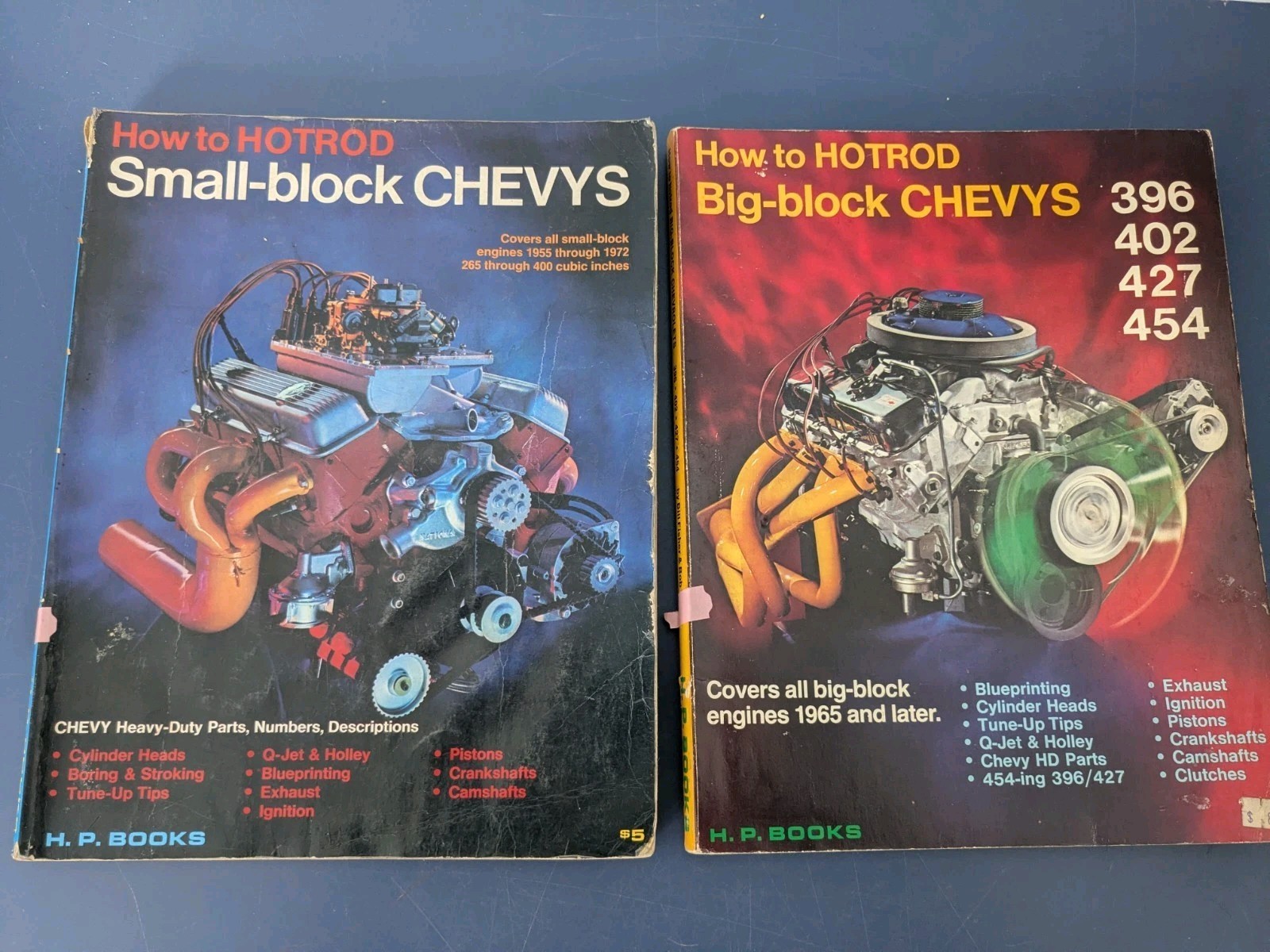 2 Bks How to Hotrod Small-Block Chevys + Big Block Chevys Bob Waar, Bill Fisher