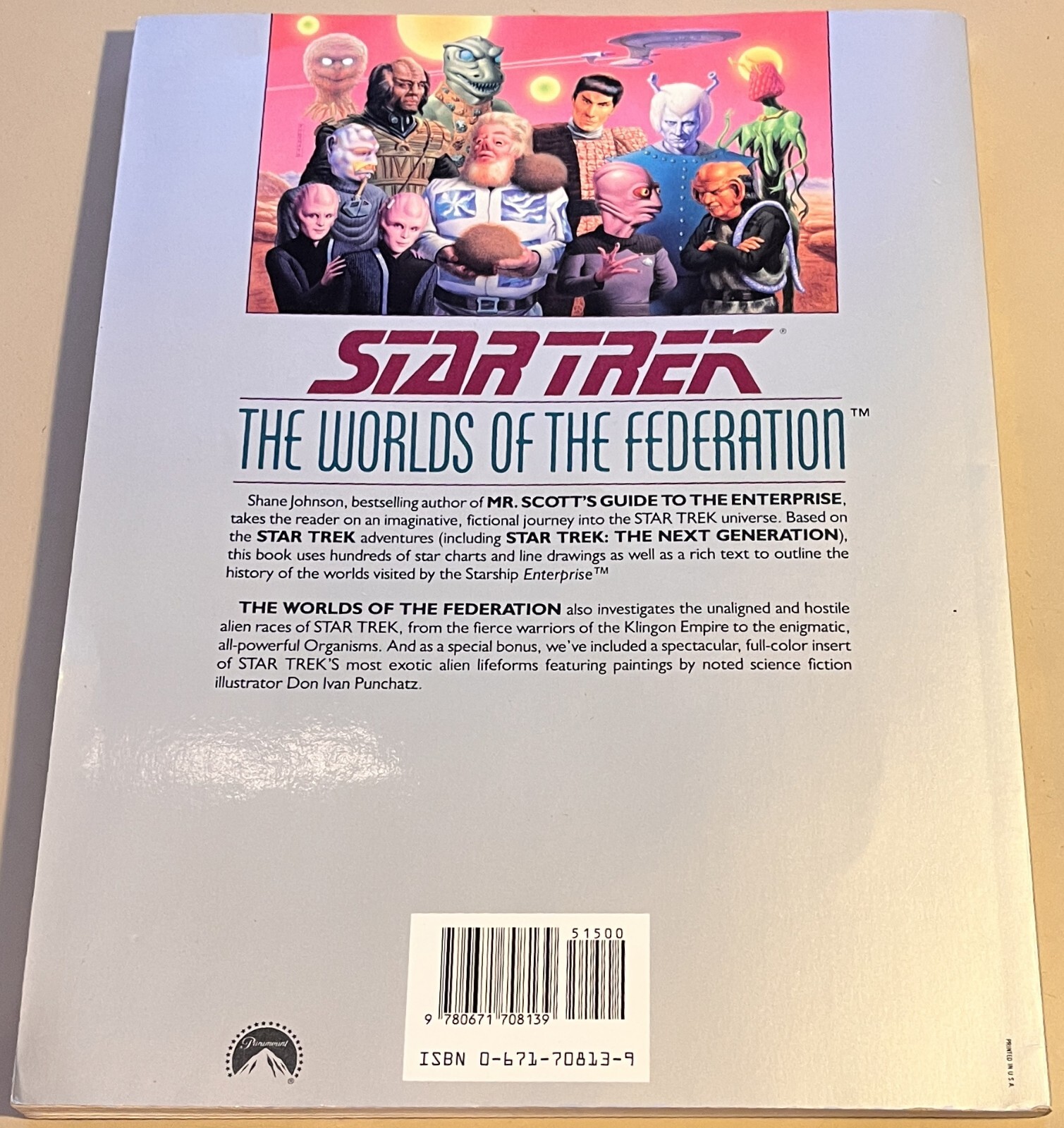 Star Trek The Worlds of the Federation Paperback By Shane Johnson 162 Pages GOOD