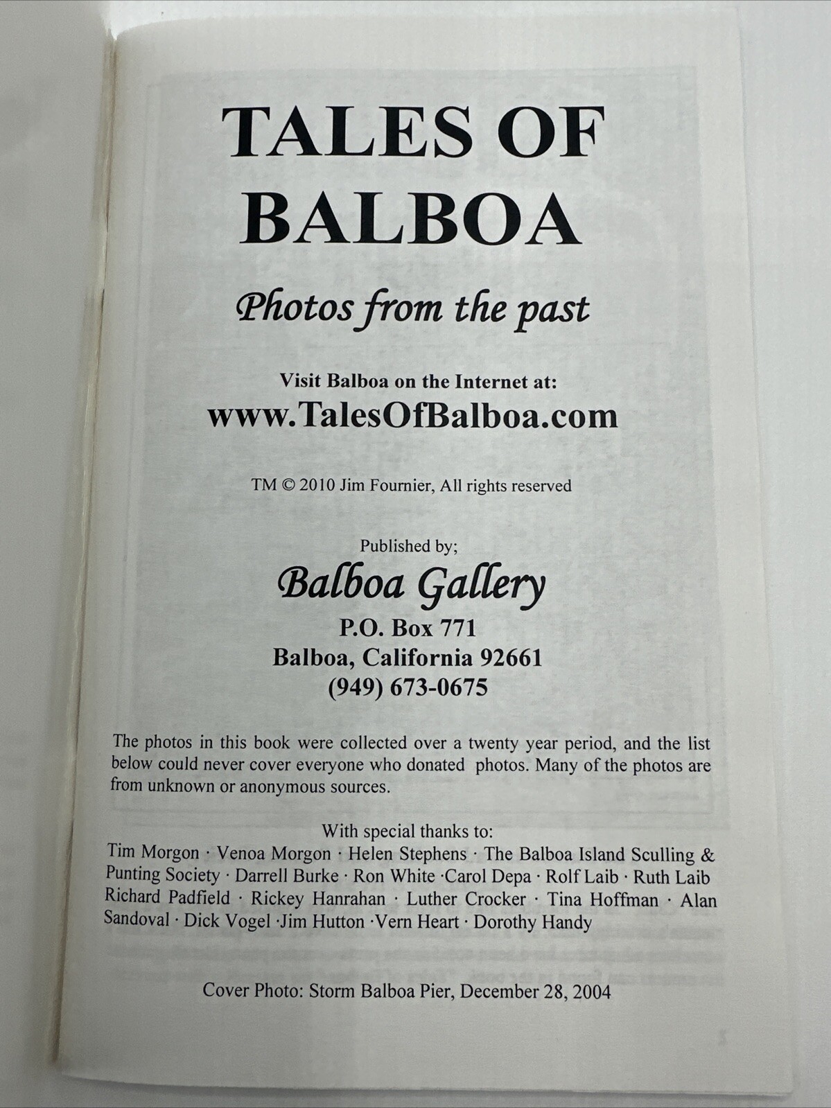 Tales Of Balboa Photos From The Past Jim Fournier 76 Pages