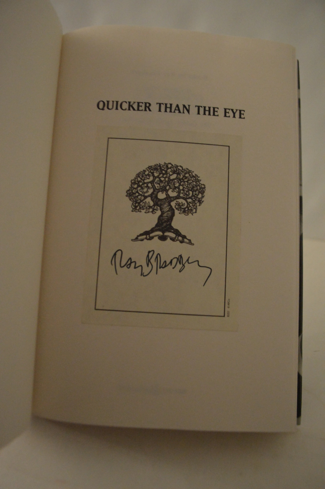 Quicker Than the Eye Ray Bradbury Signed 3rd Printing HC
