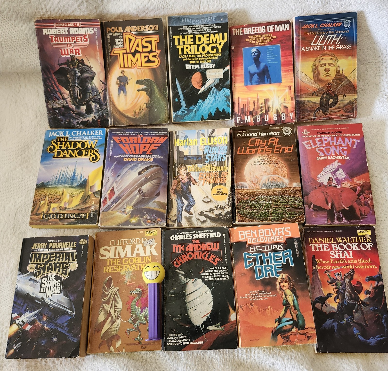 Vintage Sci Fi Fantasy Paperback Books 1980’s Science Fiction Book Lot x 15