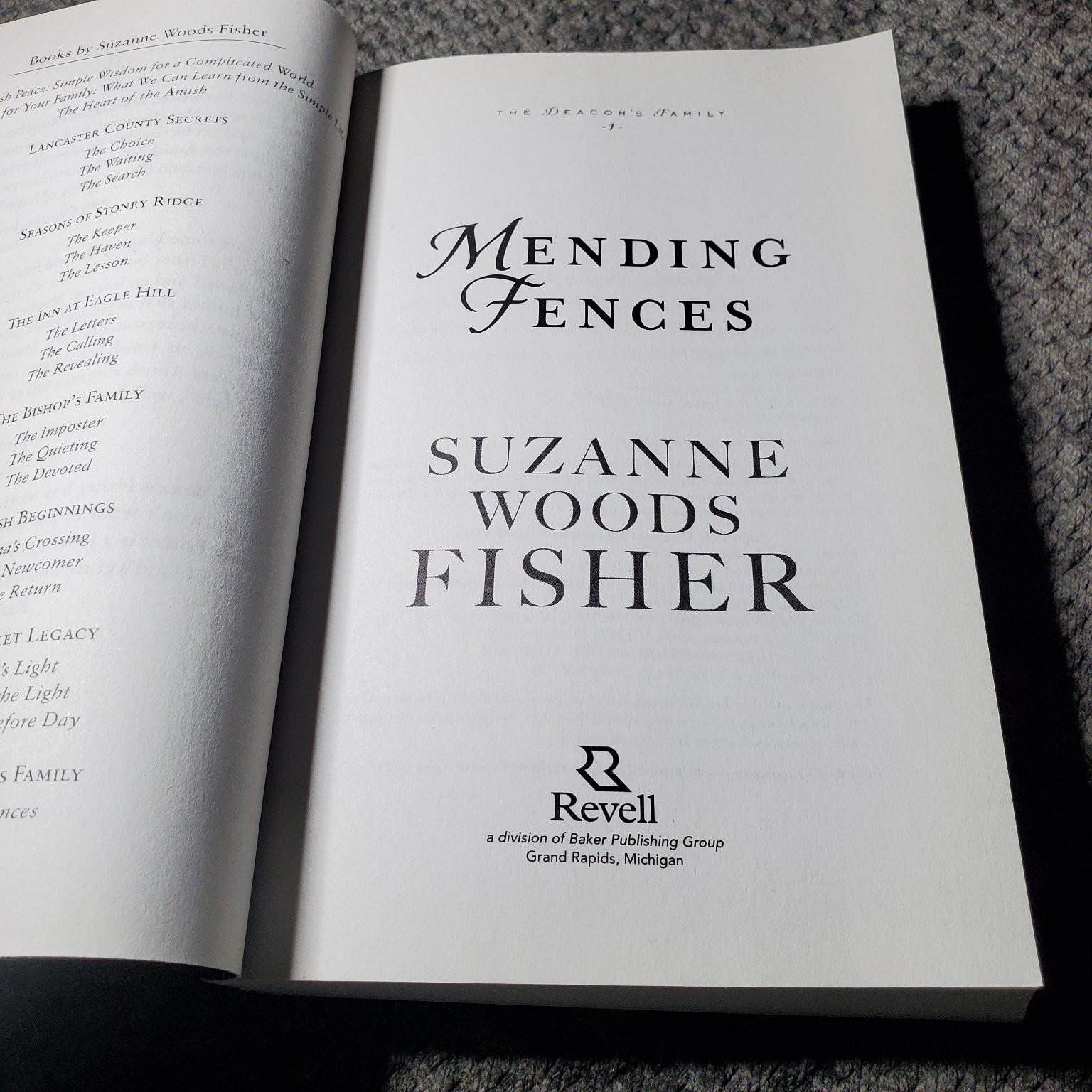 Mending Fences Suzanne Woods Fisher 2019 Amish Romance Revell