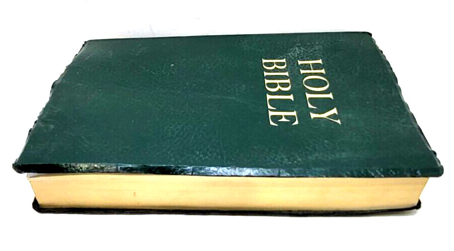 Holy Bible 2006 KJV Barbour Press Green Faux Leather Word of Jesus in Red