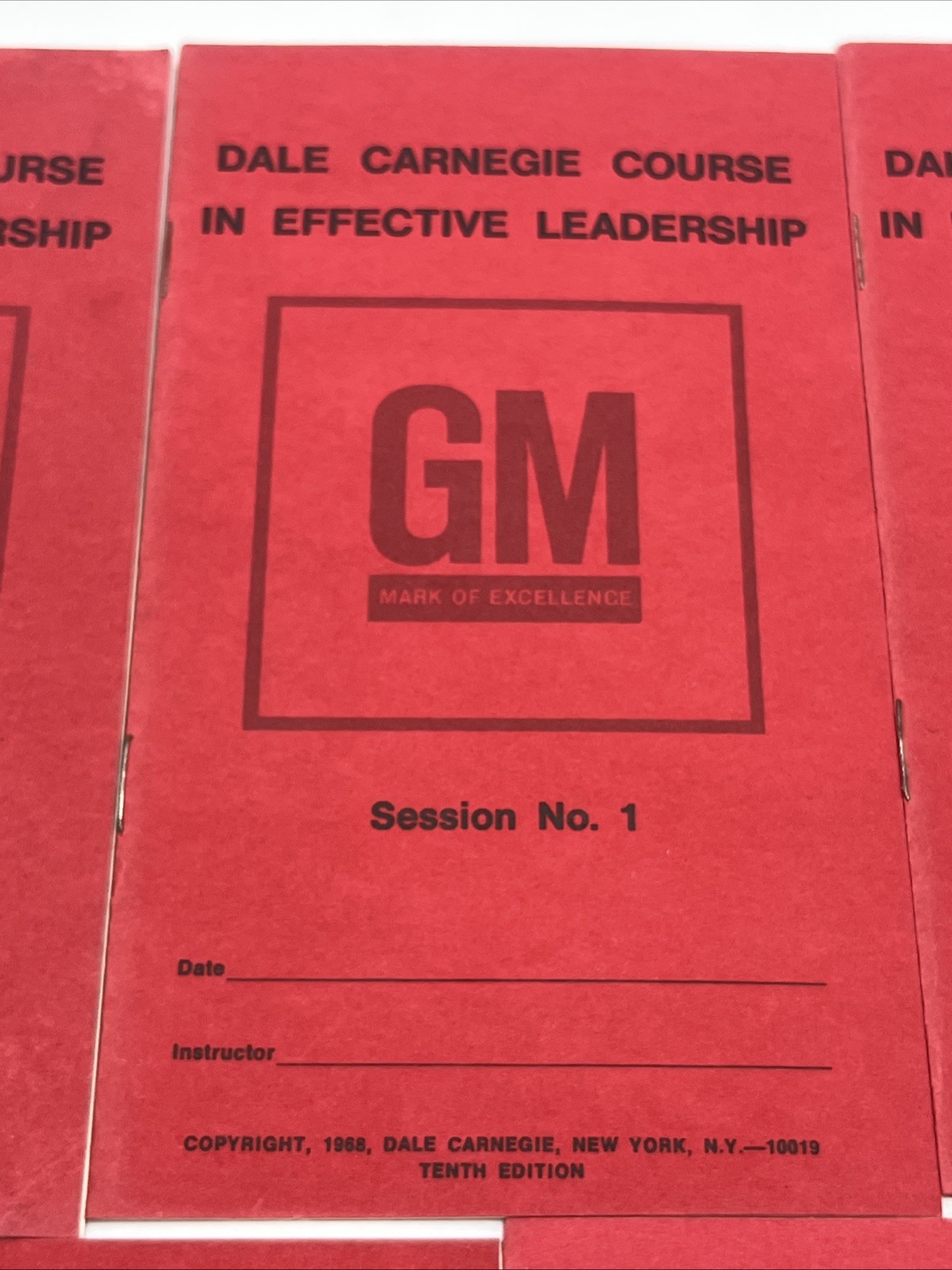 9 GM Dale Carnegie Booklets (Course In Effective Leadership/Effective Speaking)