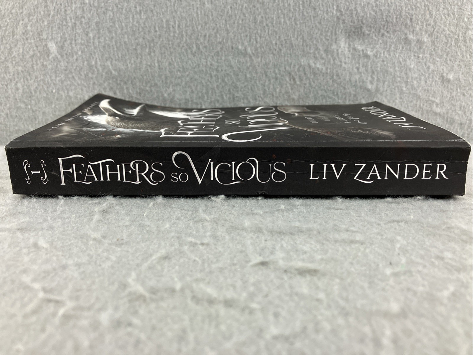 Feathers So Vicious: A Dark Fantasy Romance by Liv Zander Sprayed Pages
