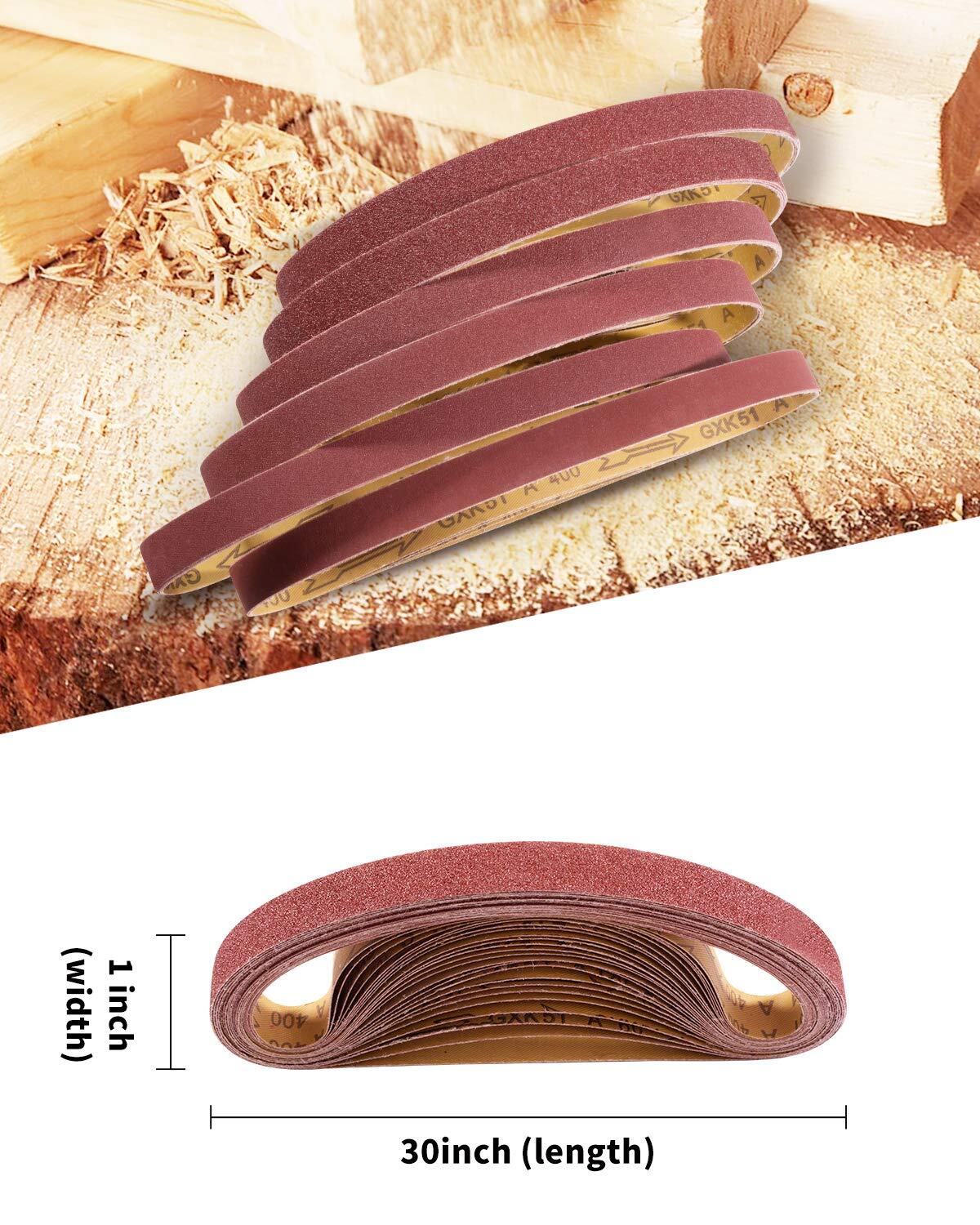 S SATC Sanding Belts 1×30-Inch belt Belt Sander 24Pcs 1×30 Inch