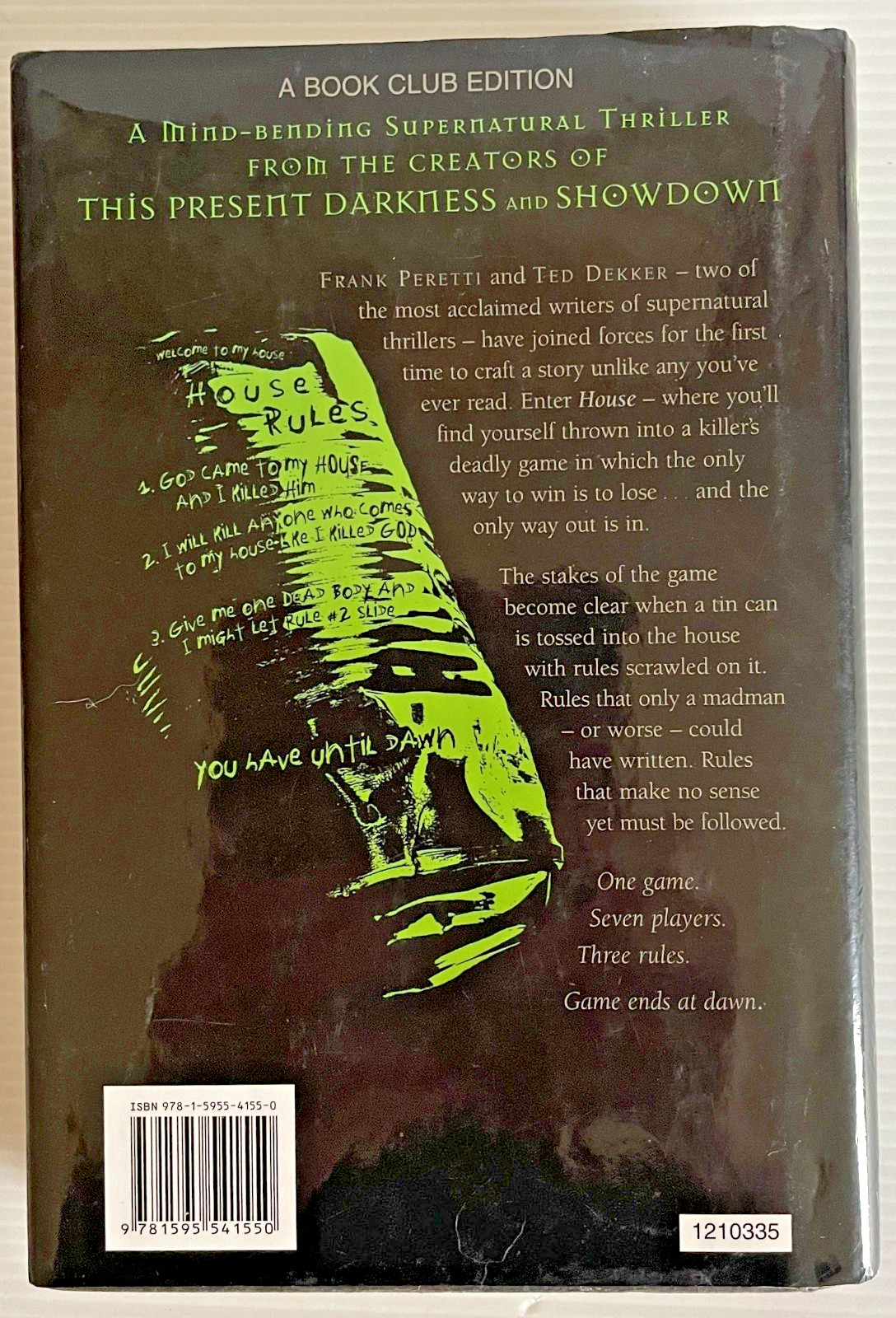 House The Only Way Out Is In Frank Peretti/Ted Dekker Hardcover 372 Pages 2006