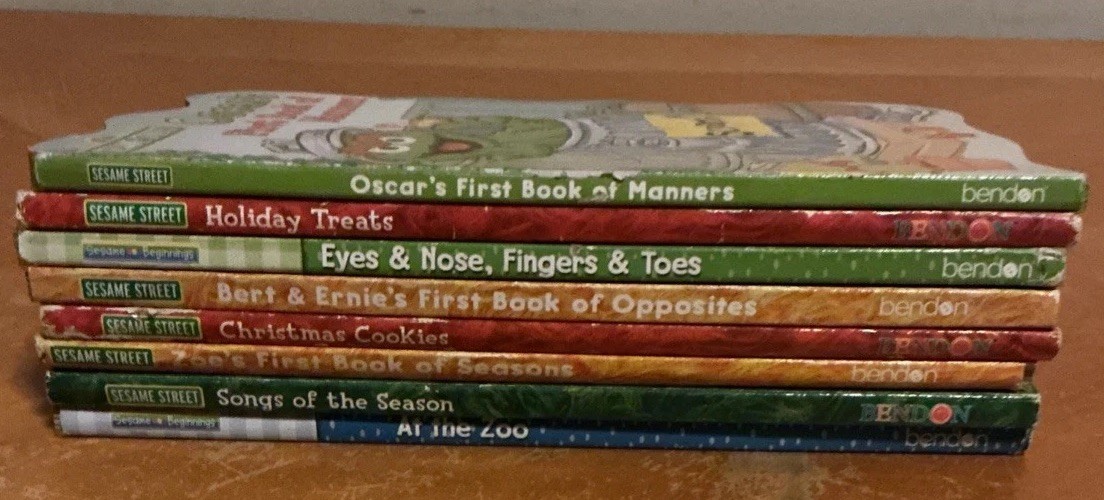 Bendon SESAME STREET Shaped Board Books Lot of 8 Beginnings & First Books 2000’s