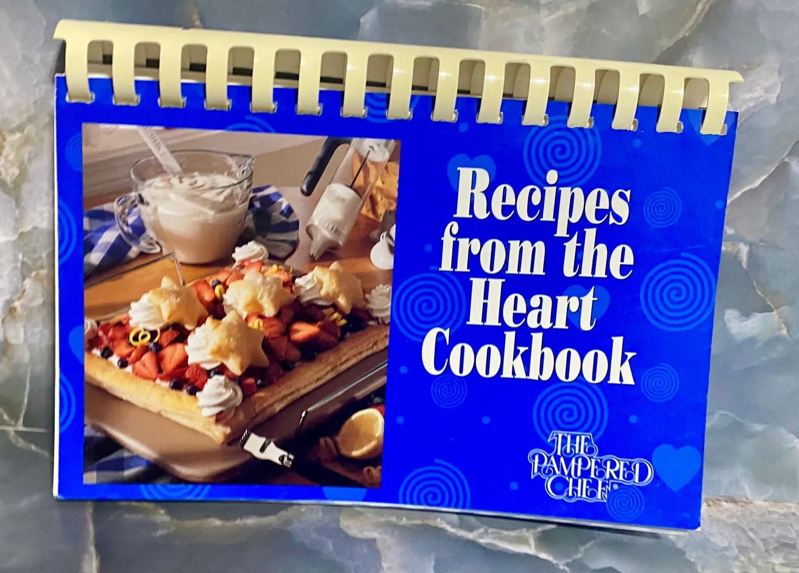 Vintage 1997 Pampered Chef Recipes From The Heart Spiral Bound Cookbook