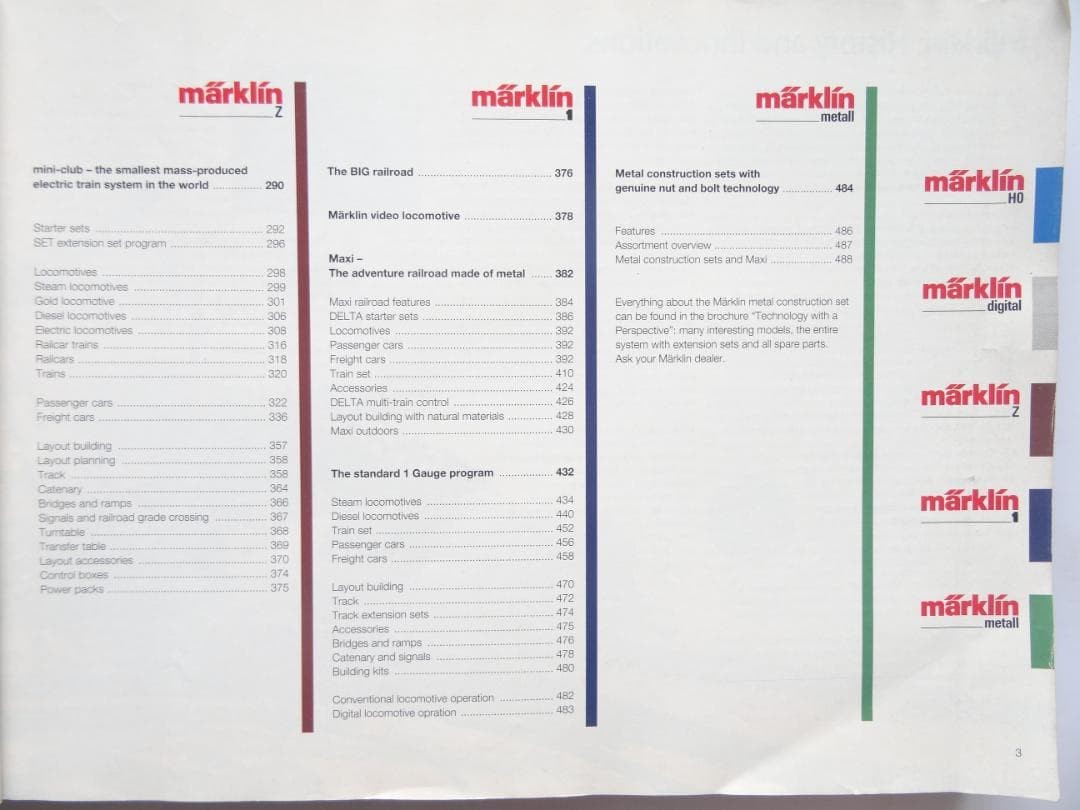 Märklin Model Railway Catalog 1997/98 Books, 496 pages,
