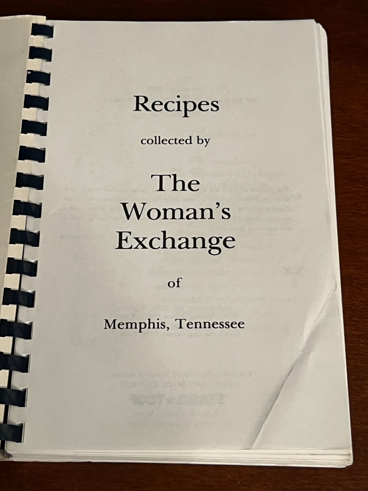 Woman’s Exchange Cook Book Vol 2 Memphis Tennessee 1999 4th Printing 272 Pages