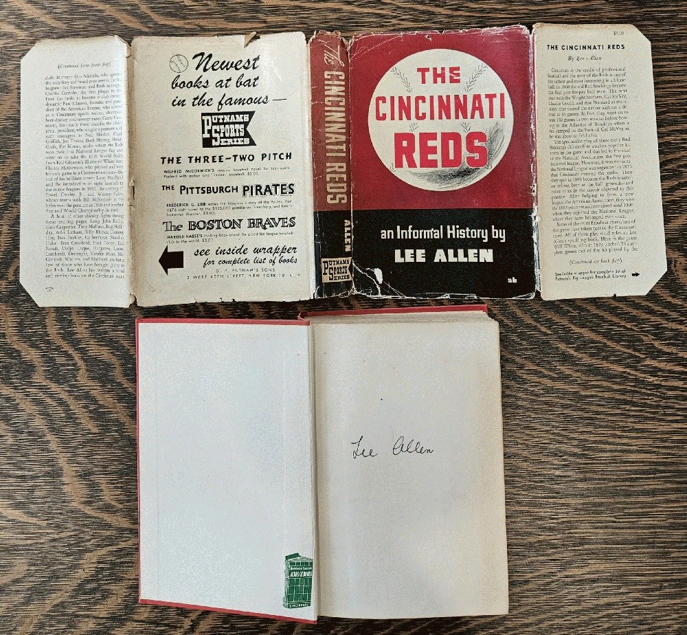 Lee Allen CINCINNATI REDS signed 1948 MLB Baseball History