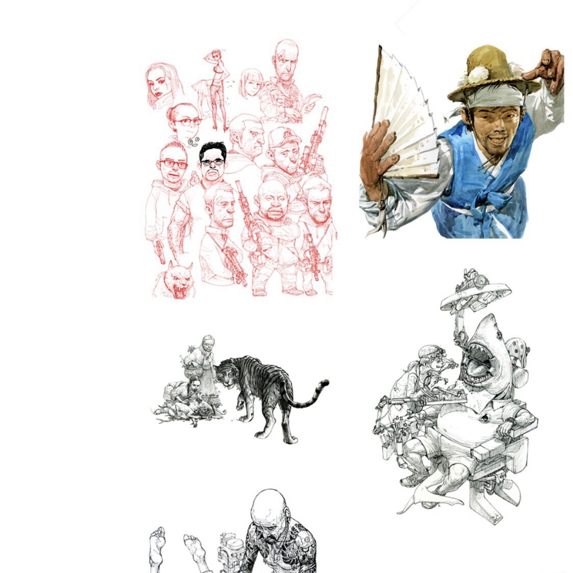 Kim Jung Gi Art Book Original Sketch Collection 2011 + Free Flyer Korean
