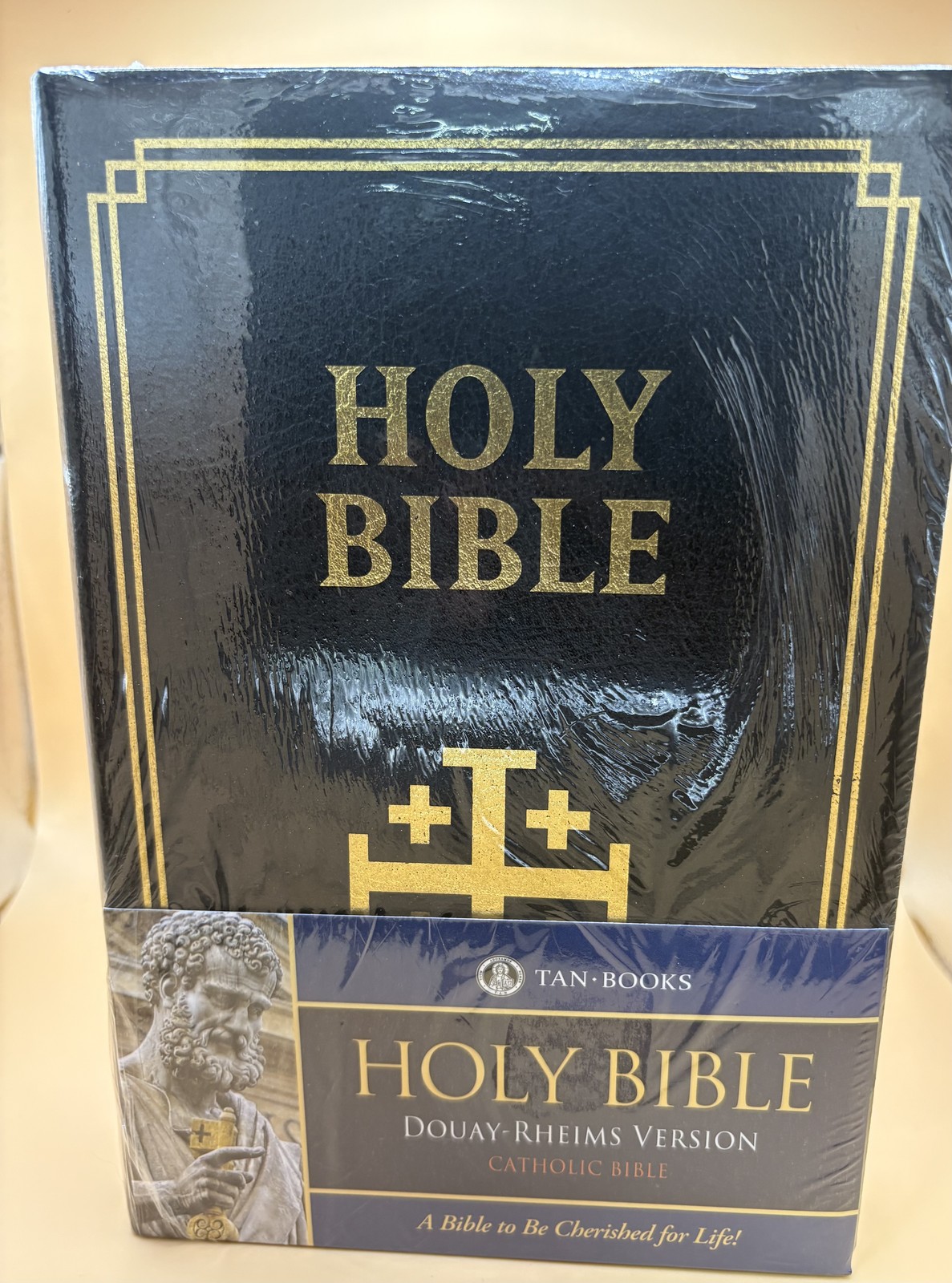 Douay-Rheims Bible (Black Genuine Leather): Standard Print Size New Sealed