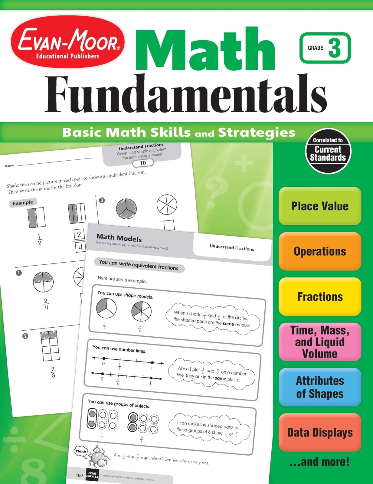 Evan-Moor Math Fundamentals Workbook, Teacher Reproducibles, 224 Pages, Grad…
