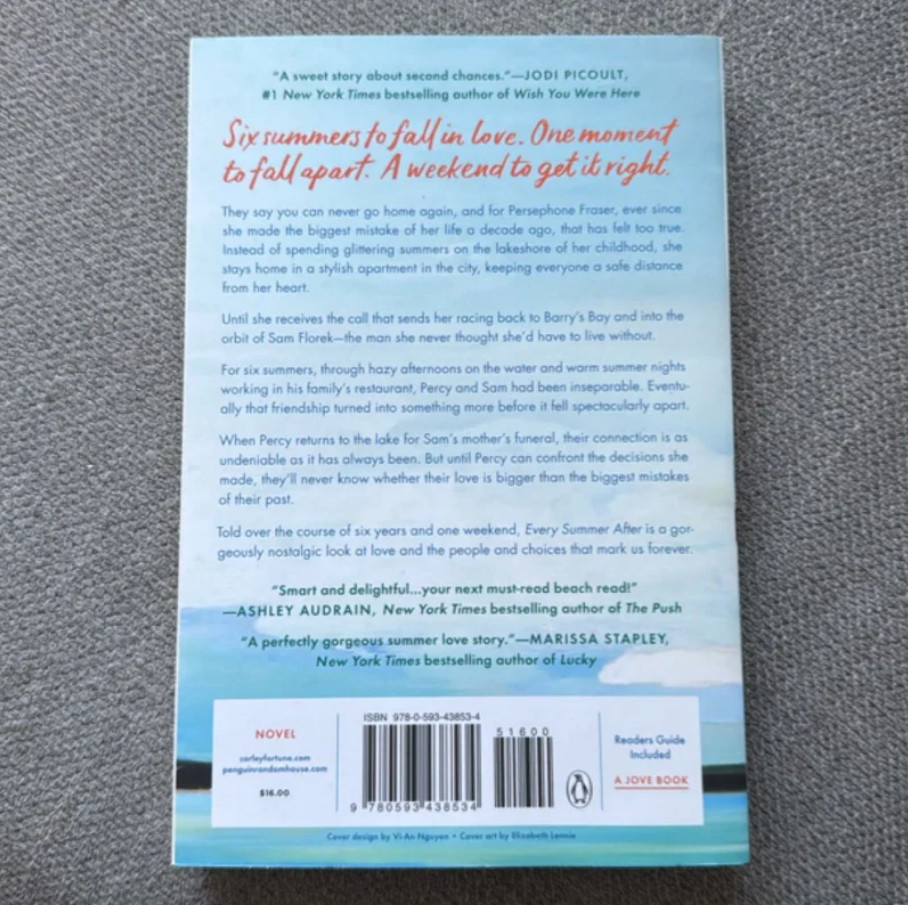 Every Summer After by Carley Fortune Paperback Contemporary Romance Book