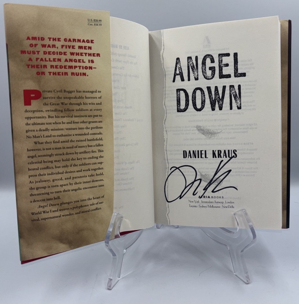 DANIEL KRAUS ANGEL DOWN SIGNED AUTOGRAPHED PULIZTER PRIZE HC 1ST ED / 3RD BOOK 3