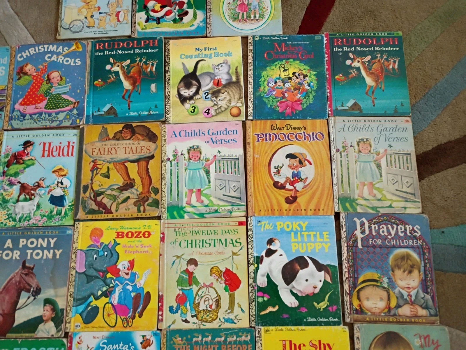 Lot of 33 Little Golden Books Vintage 1940’s To 1980’s Fair Condition